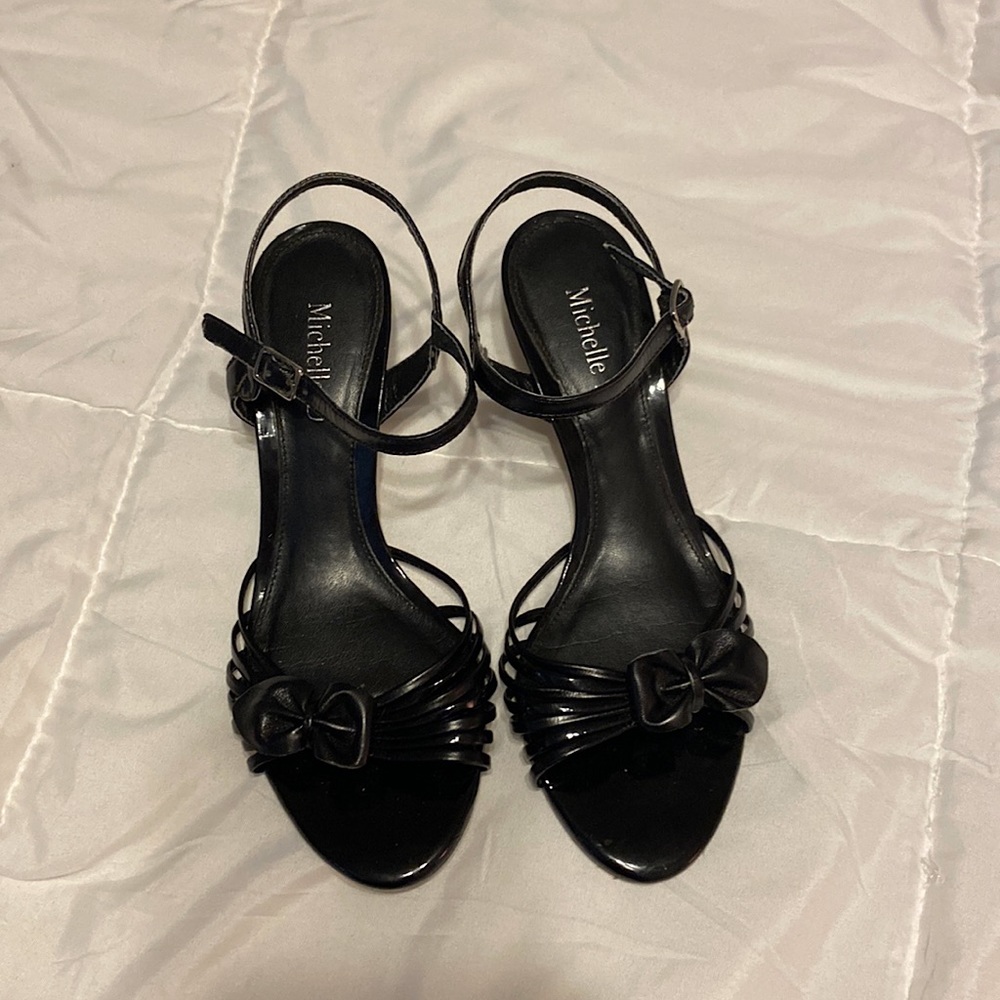 Black Michelle D Heels with Bow